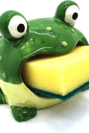 Cute Ceramic Frog Sponge Holder for Kitchen Sink 4.7? Cute Kitchen Decor Home Decor Frog Decor Frog Gifts House Warming Gifts Valentines Day Gifts