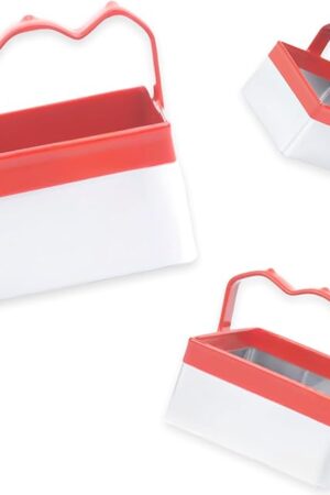 3 Pcs Square Cookie Cutters with Handle 3" 3.5" 4", Perfect for Cookies, Biscuits, & Baking, Durable Stainless Steel, Comfortable Silicone Grip