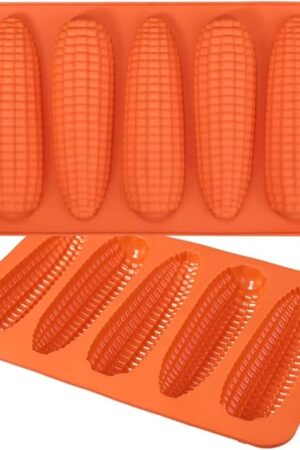 Webake Corn Stick Bread Pan Set of 2, Silicone Corn Cob Bread Molds for Baking Corn Dog Pan Cornbread Southern Corn Sticks