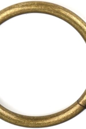 Antique Brass Curtain Rings with Eyelets for Up to 1.2-inch Curtain Rods (Set of 30 PCS Curtain Rings)