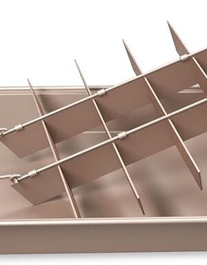 Brownie Pan with Dividers and Cutter, Rectangular Cake Mold with Non-stick Stainless Steel Brownie Baking Pan, Divider Grid for Cakes, Bread, Baking Tool