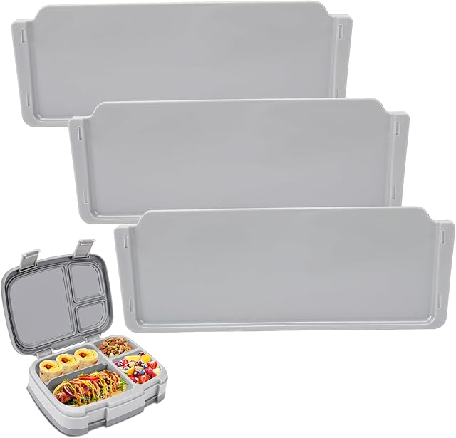 Axlksia 3 Pcs Silicone Lunch Box Dividers Compatible with Bentgo Fresh, Replacement Dividers for Bentgo Modern & Pop Models