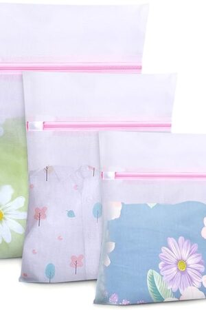 vivinin 6 PCS Mesh Laundry Bags for Delicates, 3 Size Laundry Bag with Premium Zipper, Laundry Bags Mesh Wash Bags for Travel Organizing, Delicate Laundry Bag With Premium(2 Large, 2 Medium, 2 Small)
