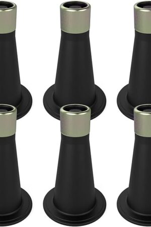 6 Pcs Bed Frame Feet,Feet for Replace Wheels,Risers for Bed Frame,Prevent Sliding Plastic Reinforced Bed Risers,Fits Over a Standard Bed Foot