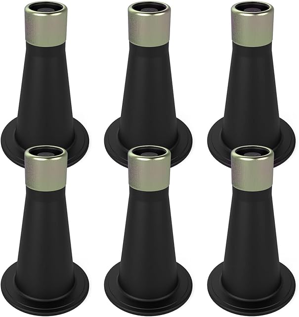 6 Pcs Bed Frame Feet,Feet for Replace Wheels,Risers for Bed Frame,Prevent Sliding Plastic Reinforced Bed Risers,Fits Over a Standard Bed Foot