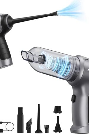 Car Vacuum and Blower, 12000PA Handheld Vacuum Corless, 0.8lb Ultra-Light, 4-in-1 Rechargeable Small Vacuum Cleaner Potable for Car, Home, PC, Desktop, Pet Hair and Electronics