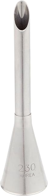 Ateco 230 2 7/8" Bismark Metal Piping Tip - Great for filling donuts, cupcakes, elclairs, and other pastries