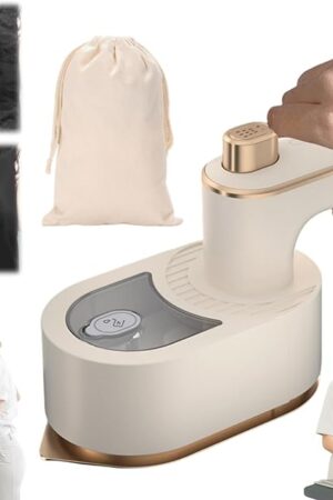 Ailsion Steam Iron, Ailsion Steamer, Portable Handheld Garment Mini Electric Iron, 3-in-1 Mini Portable Rotary Garment Irons for Clothes, 10s Fast Heating Powerful Wrinkle Remover (White)