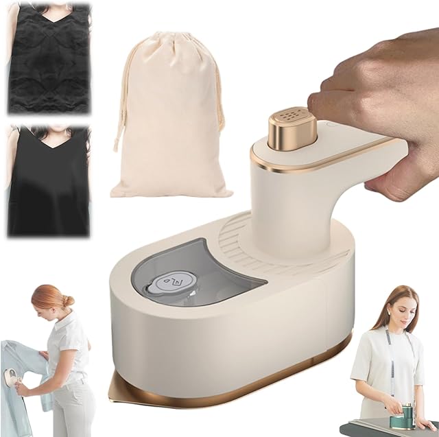 Ailsion Steam Iron, Ailsion Steamer, Portable Handheld Garment Mini Electric Iron, 3-in-1 Mini Portable Rotary Garment Irons for Clothes, 10s Fast Heating Powerful Wrinkle Remover (White)