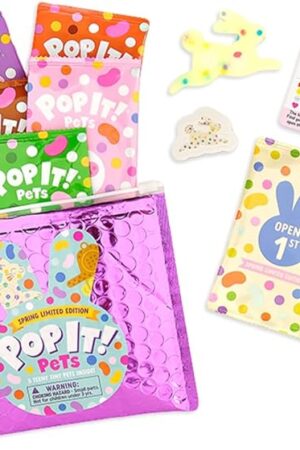 The Pop It! Pets - Spring Limited Edition - Season 2 | Mystery Pets Collectible | 5 Exclusive Pets in Limited Edition Pouch | 17 Surprises in Total