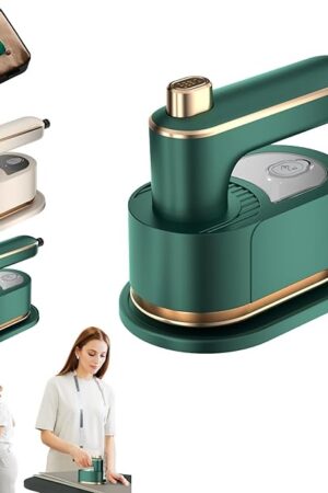 Ailsion Steam Iron, Ailsion Steamer, Travel Steamer for Clothes Portable Mini, 360° Rotatable (Green)
