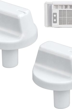 2Pcs WJ12X24802 for GE Air Conditioner Knobs Replacement Parts,White Appliance Knobs fit for GE Window Air Conditioner,for GE Air Conditioner Parts AC Knobs AHEC05ACW1 ,AHT05LZQ1 White Plastic Knob