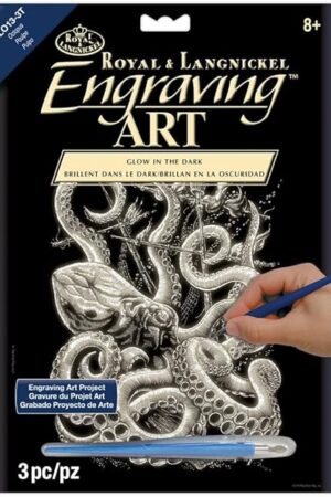 The Royal and Langnickel Glow in Dark Engraving Art, Octopus