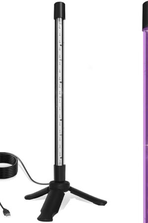 1 Pack LED Black Lights, Upgraded Triangular Bracket Vertical Standing Table Blacklight Fixture 10W, 1FT Desktop Led Black Light with Stand, Perfect for Party