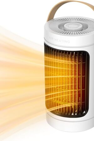 Electric Space Heater for Indoor Use, ADTARK 1500W Portable Small Fast Heater with Thermostat, PTC Heating, 3 Modes Adjustable, Overheat & Tip-Over Protection, Mini Heater for Bedroom, Office, Dorm
