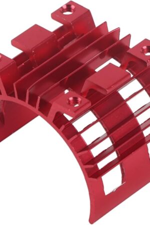 The RC Motor Heat Sink, Remote Control Car Motor Radiator Electric Engine Motor Heatsink Cooling Heat Sink Fins for 144001 1/14 RC Car Upgrade Parts (red)