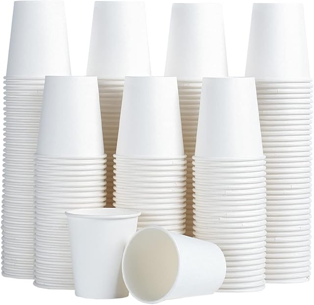 300 Pack 5 oz White Paper Cups for Bathroom, Home, Party | Hot/Cold Drinking Cups | For Office, Picnic, Travel | Disposable Mouthwash Cups