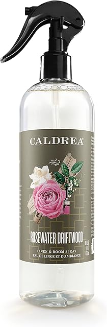 Caldrea Rosewater Driftwood Linen And Room Spray Air Freshener Made With Essential Oils