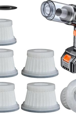 6 Pack Hepa Filters Compatible with MBNGF Car Vacuum Cordless, Model X9 ULTRA, Handheld Car Vacuum Filters Works with MBNGF Mini Vacuum.(Filters Only)