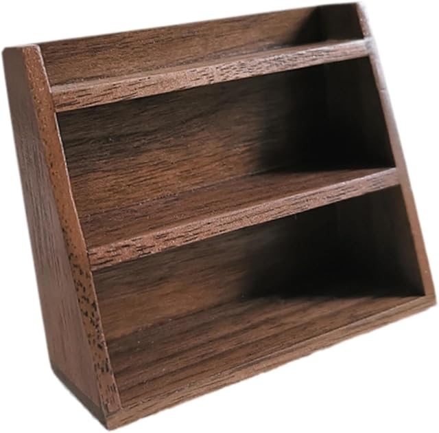 The 1/12 Dollhouse Wall Cabinet Doll Accessories Decoration Scenery Supplies Simulation Accessories Toy for Living Room Decor, Walnut Wood