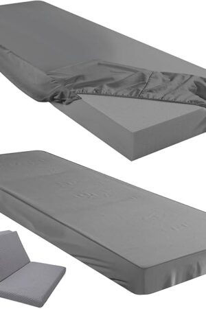 Breling Fitted Sheet Microfiber Dark Gray 2 Pcs Single 4''