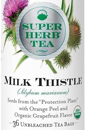 The Republic of Tea - Organic Milk Thistle SuperHerb Tea Tin, 36 Herbal Tea Bags, Naturally Caffeine-Free
