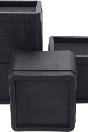 BTSD-home Adjustable Bed Risers 3 or 6 Inch Heavy Duty Stackable Furniture Risers for College Dorm Bed Sofa Table Couch Chair Bed Raisers Blocks 4 Pack Black