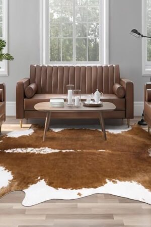 AROGAN Faux Cowhide Rug Cow Print Rugs Animal Cow Hide Carpet