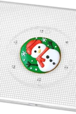 CY craft Cookie Decorating Turntable with Anti-Slip Silicone Mat,Cup Cake Sugar Icing Cookie Decorating Supplies Tools,Clear Acrylic Small Lazy Susan Turn Table,6.3 x 6.3 Inch,Square,Pack of 1
