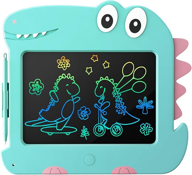 The LCD Writing Tablet for Kids, 8.5 Inch Colorful Doodle Board Drawing Tablet, Dinosaur Drawing Board Educational Learning Toys Birthday Gifts for Boys Girls, Drawing Pad for 2 3 4 5 6 7 Years Old