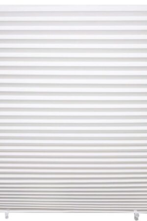 Changshade 6-Pack Pleated Paper Temporary Shades Cordless Light Filtering Cut to Size Temporary Paper Blinds for Indoor Windows of Office, Bedroom, Bathroom, Living Room, 36" W x 72" H, White