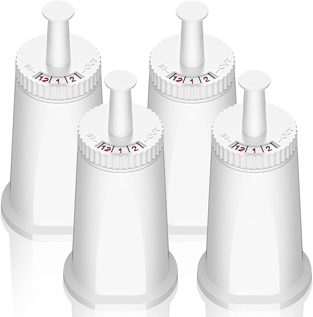 Replacement Water Filter for Breville Barista Touch Espresso Machine BES880, Barista Pro BES878, Oracle Touch BES990, Oracle BES980, Dual Boiler BES920 Bambino ClaroSwiss Sage, 4 Pack