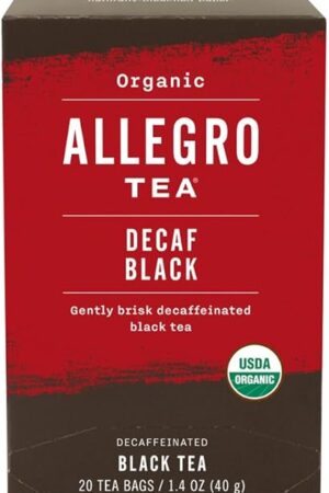 Allegro Tea, Organic Decaf Black Tea Bags, 20 ct