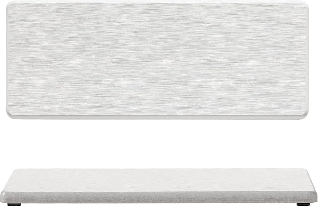 2PCS Bathroom Sink Vanity Trays, Water Absorbing Diatomite Stone Quick Drying Mat for Kitchen Counter,Faucet Splash Guard Dish Rack Soap Dispenser Sponge Holder Caddy Organizer,Beige, 9"x3.5"