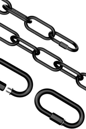 3 Feet Industrial Black Light Fixture Chain, Plant Hanging Chain, with Detachable Link, Maximum Load is 60 Pounds