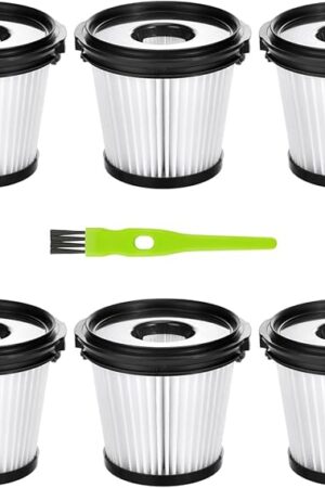 6 Pack IW3511 HEPA Filter Replacement Part For Shark IW1120 IW1111 IW1615 IW3120 IW3110C IW3111C Detect Pro Lightweight Cordless Stick Vacuum Cleaner.Compare park to XHFIW1000 &XPRFIW1000