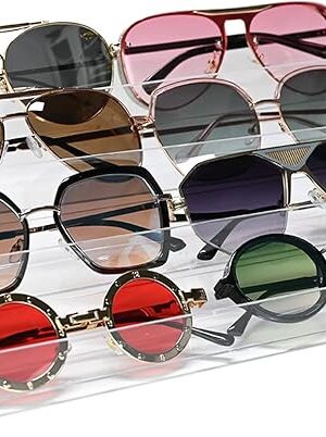4 Layer Clear Sunglasses Organizer Eyeglasses Display