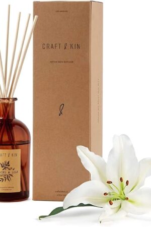 Craft & Kin Reed Diffuser Lily & Jasmine All Natural Long Lasting Home Fragrance