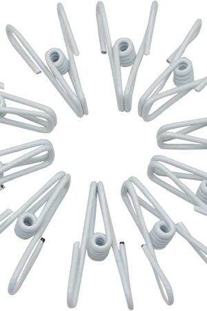 30 Pcs 2 Inch White Chip Clips, PVC Coating High Elasticity Strength Clothes Pins, Food Clips and Bag Clips