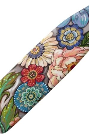 ZDCUSTOM Boho Flower Ironing Board Cover with Elastic Edge Table Top Floral Print Ironing Board Cover Resist Scorching Iron Board Protector Thick Iron Pads for Ironing Board