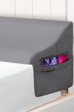 Vekkia Queen Size Bed Wedge Pillow for Headboard/Bed Wedge Gap Filler/Mattress Gap Filler/Wedge Pillow Headboard to Close The Gap (0-6") Between Your Headboard and Mattress, (Grey 60"x10"x7")