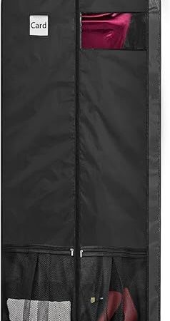 Dress Bags for Gowns Long, 65" Dress Garment Bags for Hanging Clothes, Dress Bags for Closet Storage and Traveling, Foldable Dress Cover