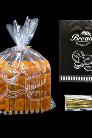 100Pcs 11"x 14" Bread Loaf Bags with Ties