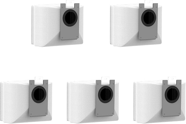5-Pack Replacement Dust Bags Compatible for Teendow D20SMAX+ Robot Vacuum