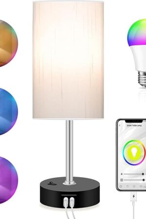 Bedroom Lamp Table Lamp Bedside Lamp Smart Nightstand Light Multicolor Changing
