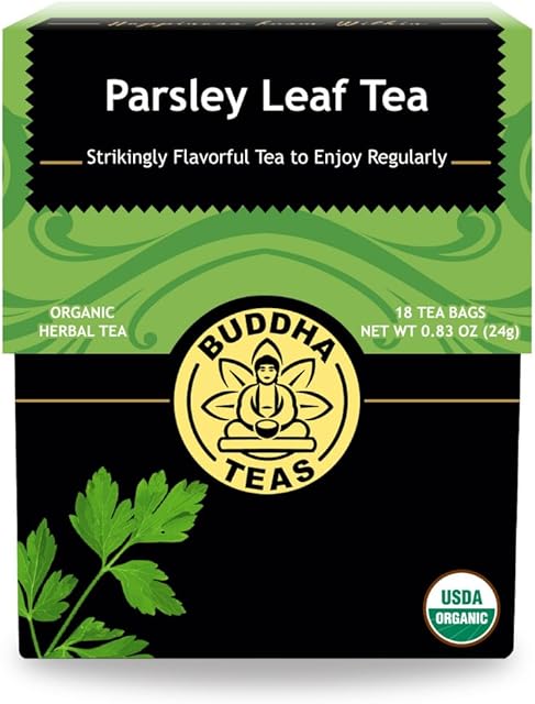 Buddha Teas Organic Parsley Leaf Tea, 18 Tea Bags, Caffeine Free | With Antioxidants | OU Kosher & Non-GMO | Clean Ingredients | For Health & Wellbeing