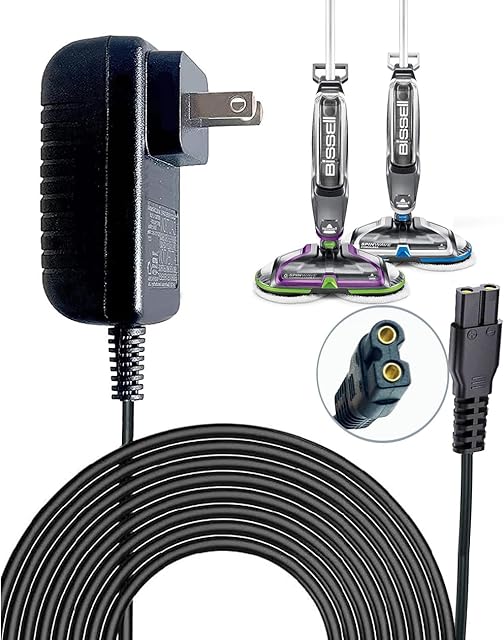 Replacement 21.4V Charger for Bissell SpinWave Cordless Spin Mop 2315A 2307, 2315, 23157, 23158, 23159 Part No 1614563 Model ZD12D214060US