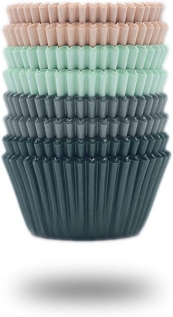 Cupcake Liners 200 Pcs Paper Muffin Cups Standard Cupcake Wrappers, Cup Cake Paper Cup, Food Grade Paper Cupcake Liners, Greaseproof Parchment Muffin Liners Calyx Series