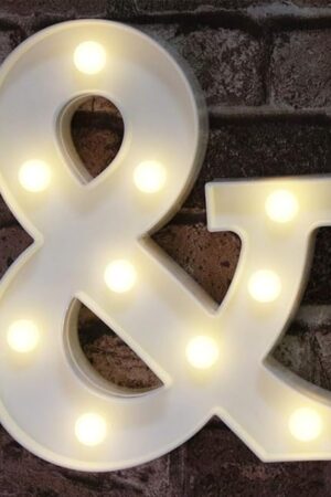 Ampersand Symbol Marquee Letter Lights Alphabet Light Up Sign