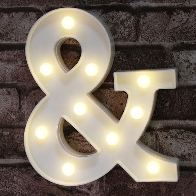 Ampersand Symbol Marquee Letter Lights Alphabet Light Up Sign